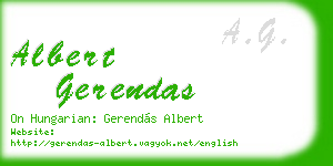 albert gerendas business card